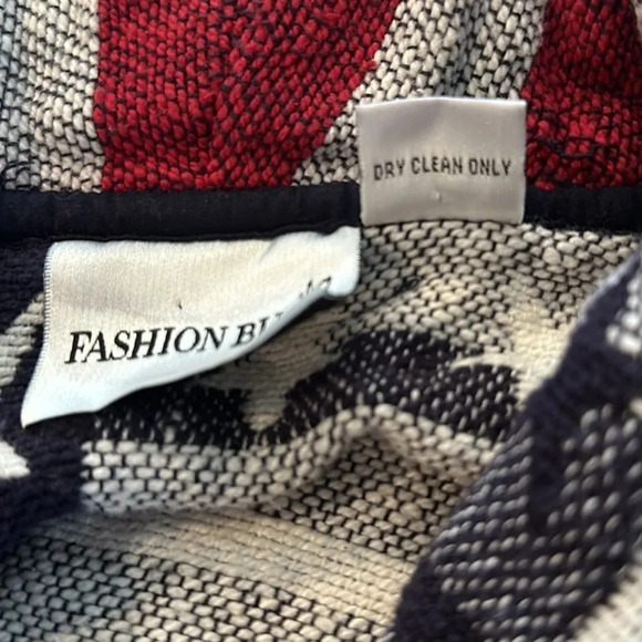 Vintage Blanket Blazer Jacket American Flag Tapestry Patriotic Plus Size 22-24 - Picture 5 of 6